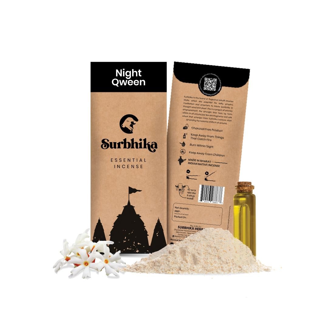 A-Night-Masala-Agarbatti-Natural-Dhoop-Charcoal-Free-Surbhika-1.jpg Night Qween Masala Agarbatti - Image 1