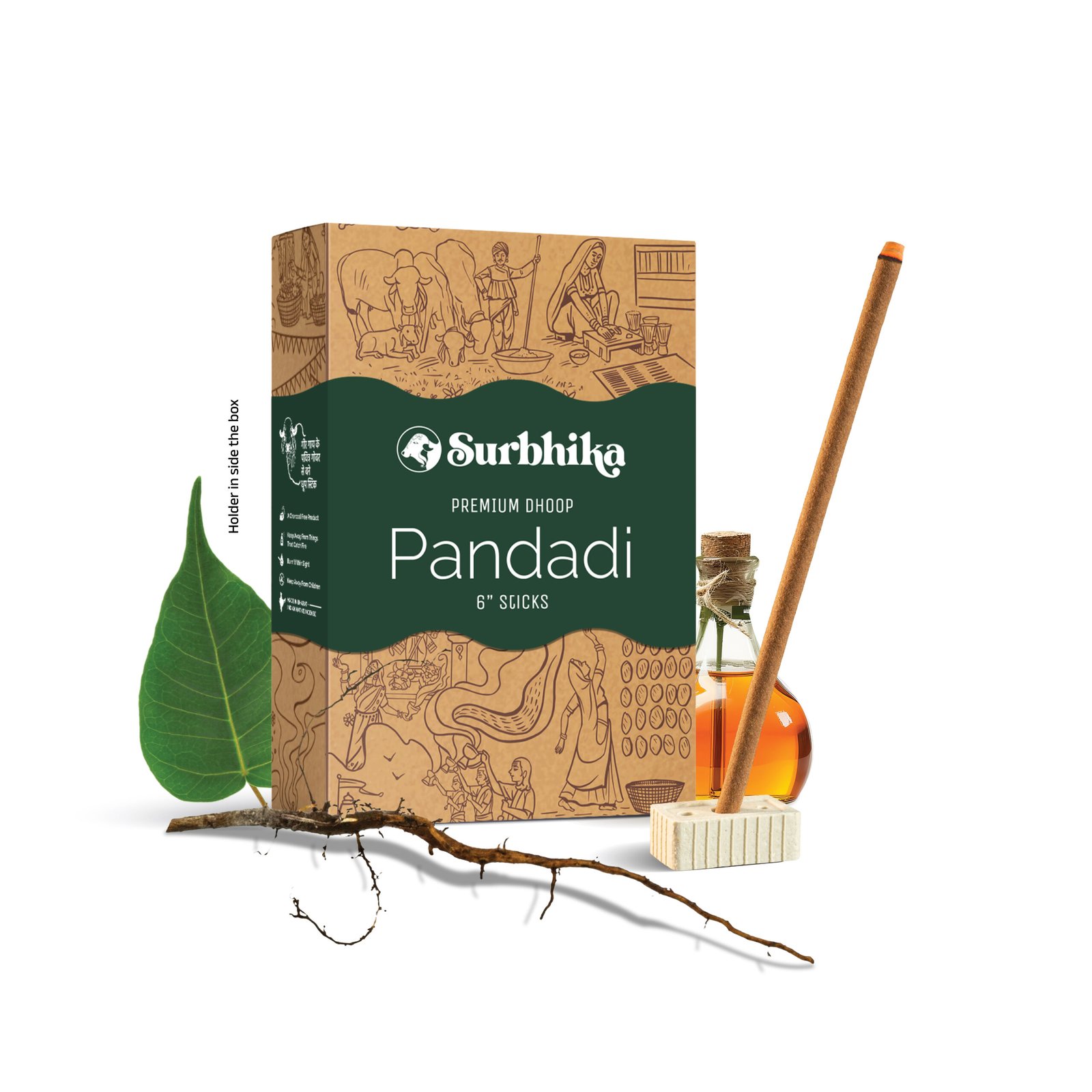 A-Pandadi-Premium-Dhoop-Stick-Natural-Dhoop-Charcoal-Free-Surbhika-1-scaled-1.jpg Pandadi Premium Bamboo less Dhoop Sticks 6 Inch - Image 1